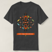 Native Decorative Vector Black Oranje T-shirt (Design voorkant)