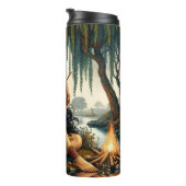 Native Doordachte Maiden, Adelaar, Riverside Calm Thermosbeker (Geroteerd rechts)