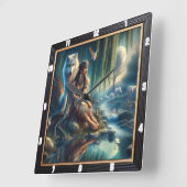 Native Dreamscape: fluistert het oude water Vierkante Klok (Hoek)