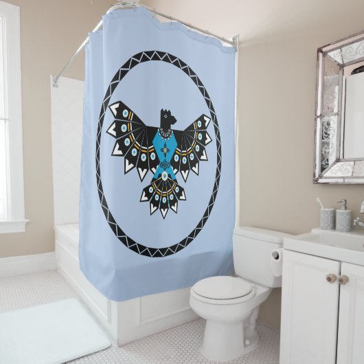 Native Eagle Shower Curtain Douchegordijn (In situ)