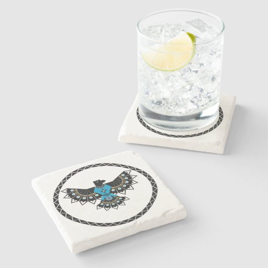Native Eagle Stone Onderzetter (Zijkant)