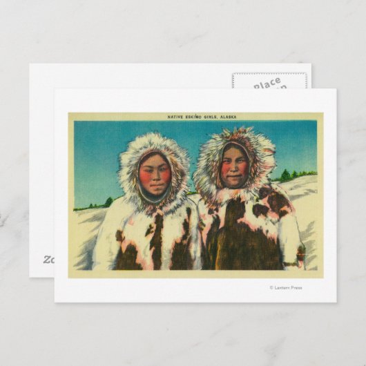 Native Eskimo Girls in AlaskaState Briefkaart (Voorkant / Achterkant)