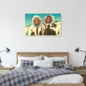 Native Eskimo Girls in AlaskaState Canvas Afdruk (Insitu (Slaapkamer))