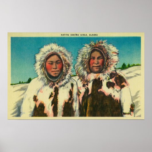 Native Eskimo Girls in AlaskaState Poster (Voorkant)
