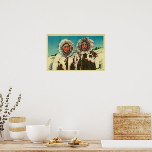 Native Eskimo Girls in AlaskaState Poster (Keuken)