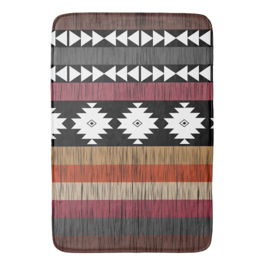 Native Ethnic Colorful Lines Patroon Badmat (Voorkant Verticaal)