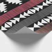 Native Ethnic Colorful Lines Patroon Cadeaupapier (Hoek)