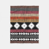 Native Ethnic Colorful Lines Patroon Fleece Deken (Voorkant)