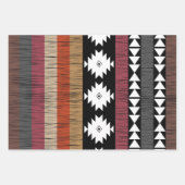 Native Ethnic Colorful Lines Patroon Inpakpapier Vel (Voorkant)