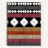 Native Ethnic Colorful Lines Patroon Notitieboek (Voorkant)