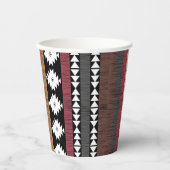 Native Ethnic Colorful Lines Patroon Papieren Bekers (Voorkant)
