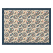 Native Etnic Tribal Feathers pastel blauw koper Tafelkleed (Voorkant (Horizontaal))