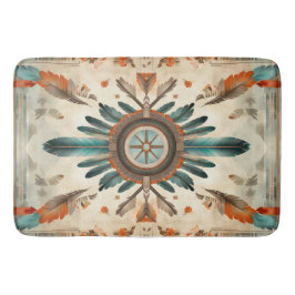  Native Feather Retro Dream Catcher Pattern Badmat