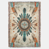 Native Feather Retro Dream Catcher Pattern Deken (Voorkant Verticaal)