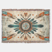Native Feather Retro Dream Catcher Pattern Deken (Voorkant)