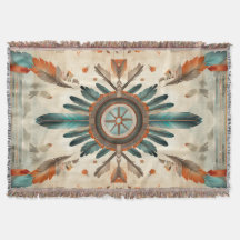  Native Feather Retro Dream Catcher Pattern