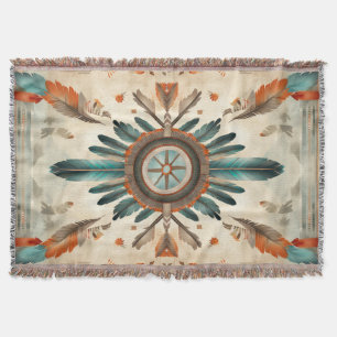  Native Feather Retro Dream Catcher Pattern Deken