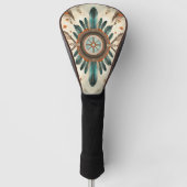  Native Feather Retro Dream Catcher Pattern Golfheadcover (Voorkant)