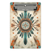  Native Feather Retro Dream Catcher Pattern Mini Klembord (Voorkant)