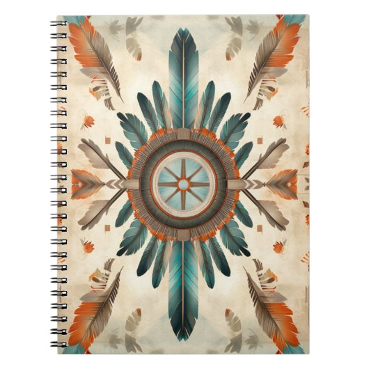  Native Feather Retro Dream Catcher Pattern Notitieboek (Voorkant)