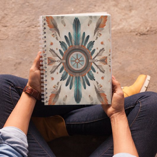 Native Feather Retro Dream Catcher Pattern Notitieboek