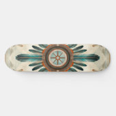 Native Feather Retro Dream Catcher Pattern Persoonlijk Skateboard (Horizontaal)