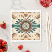  Native Feather Retro Dream Catcher Pattern Servet (Insitu)