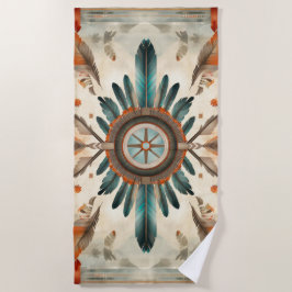  Native Feather Retro Dream Catcher Pattern Strandlaken