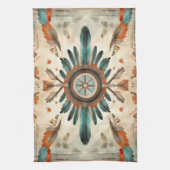  Native Feather Retro Dream Catcher Pattern Theedoek (Verticaal)