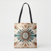 Native Feather Retro Dream Catcher Pattern Tote Bag (Voorkant)