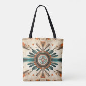 Native Feather Retro Dream Catcher Pattern Tote Bag (Achterkant)