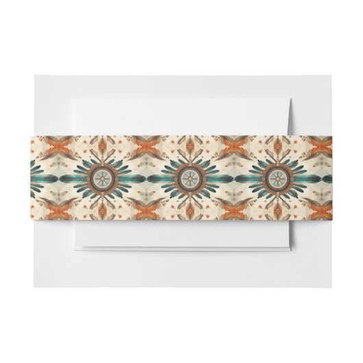  Native Feather Retro Dream Catcher Pattern Uitnodigingen Wikkel (Voorkant Voorbeeld)