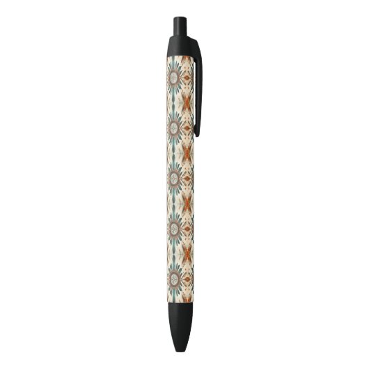 Native Feather Retro Dream Catcher Pattern Zwarte Inkt Pen (Achterkant (Verticaal))