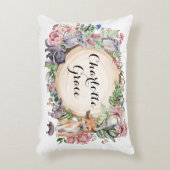 Native Floral Australische Dieren Meisje Kwekerij Accent Kussen (Voorkant(Verticaal))