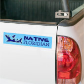 Native Florida blauwe haai thema bumpersticker (Op Truck)