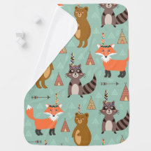 Native Forest Friends Baby Blanket