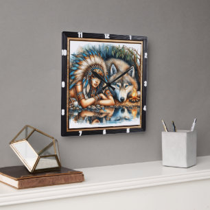 Native Gathering: Heilige Vuur Steen Wijsheid Vierkante Klok