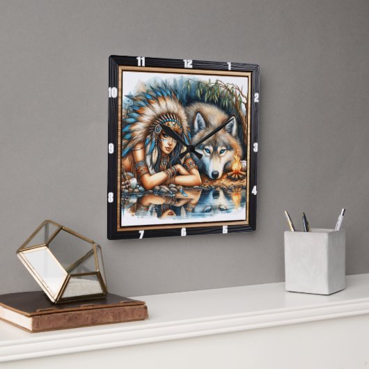 Native Gathering: Heilige Vuur Steen Wijsheid Vierkante Klok (Kantoor)