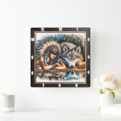 Native Gathering: Heilige Vuur Steen Wijsheid Vierkante Klok (Huis)