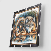 Native Gathering: Heilige Vuur Steen Wijsheid Vierkante Klok (Hoek)