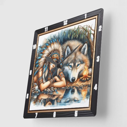 Native Gathering: Heilige Vuur Steen Wijsheid Vierkante Klok (Hoek)