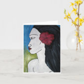 Native Girl Kaart (Gele Bloem)