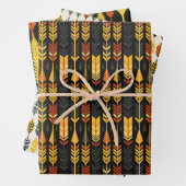 Native Harvest maïs geometrisch patroon ontwerp Inpakpapier Vel (In situ)