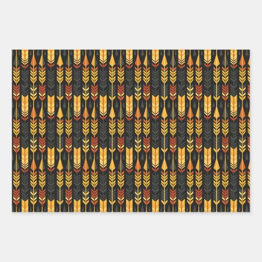 Native Harvest maïs geometrisch patroon ontwerp Inpakpapier Vel (Voorkant)