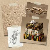 Native Harvest maïs geometrisch patroon ontwerp Inpakpapier Vel