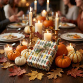 Native Harvest maïs geometrisch patroon ontwerp Inpakpapier Vel