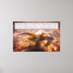 Native Hawaiian schildpad Canvas Afdruk