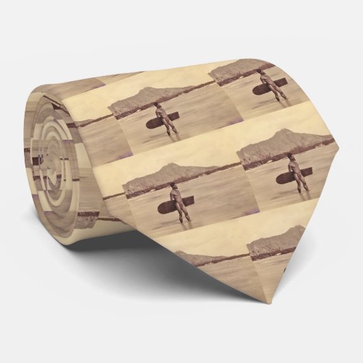 Native Hawaiian Surfer, c. 1890 Stropdas (Opgerold)