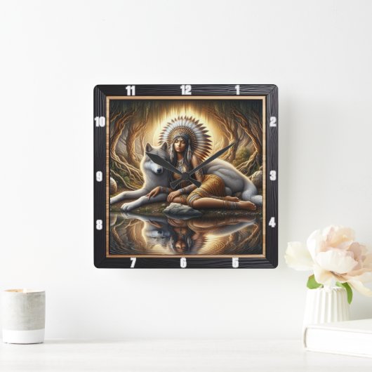 Native Hearth: Willow koopt zachte vrede Vierkante Klok (Huis)