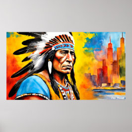 NATIVE HERITAGE MAAND-KRIJGERS 19B POSTER